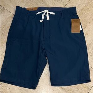 Classic Navy Flat Front Men's Shorts
